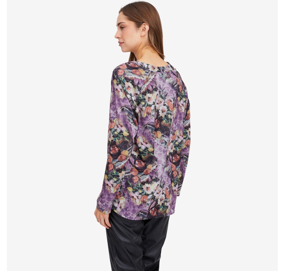 Image 104398_ALTMORE1.jpg, Product 104-398 / Price $79.99, Mr. Max Omega Print Top with Button Detail from Mr. Max on TSC.ca's Fashion department
