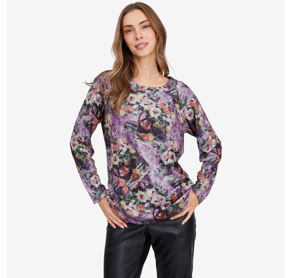 Image 104398_ALTMORE3.jpg, Product 104-398 / Price $79.99, Mr. Max Omega Print Top with Button Detail from Mr. Max on TSC.ca's Fashion department