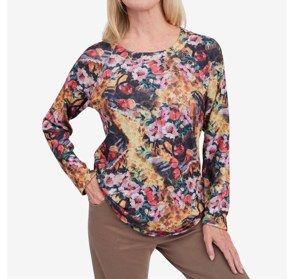 Image 104398_GMI.jpg, Product 104-398 / Price $79.99, Mr. Max Omega Print Top with Button Detail from Mr. Max on TSC.ca's Fashion department