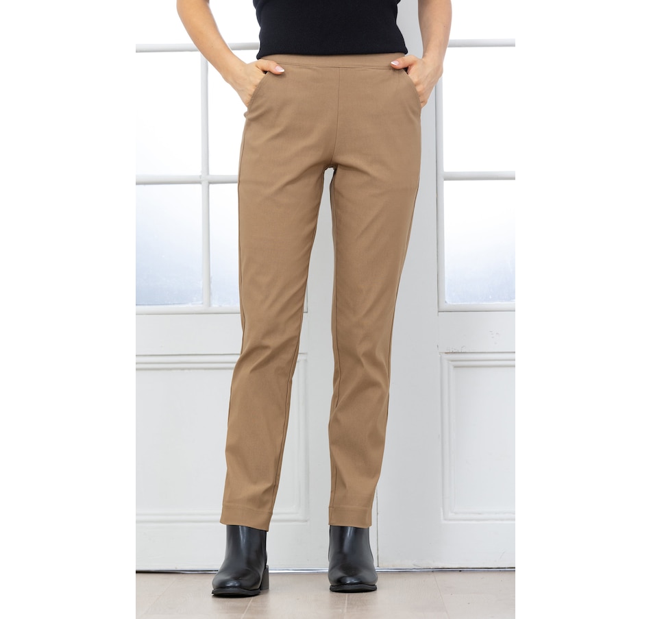 Image 104404_TPE.jpg, Product 104-404 / Price $79.99, Orange Fashion Solid Straight Leg Pull on Pant from Orange Fashion Village on TSC.ca's Fashion department