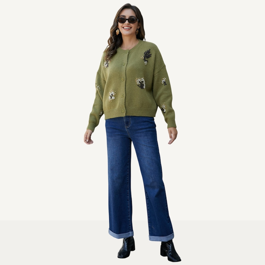 Image 104419_ALTMORE1.jpg, Product 104-419 / Price $54.88, Orange Fashion Village Fleur Knit Cardigan from Orange Fashion Village on TSC.ca's Fashion department