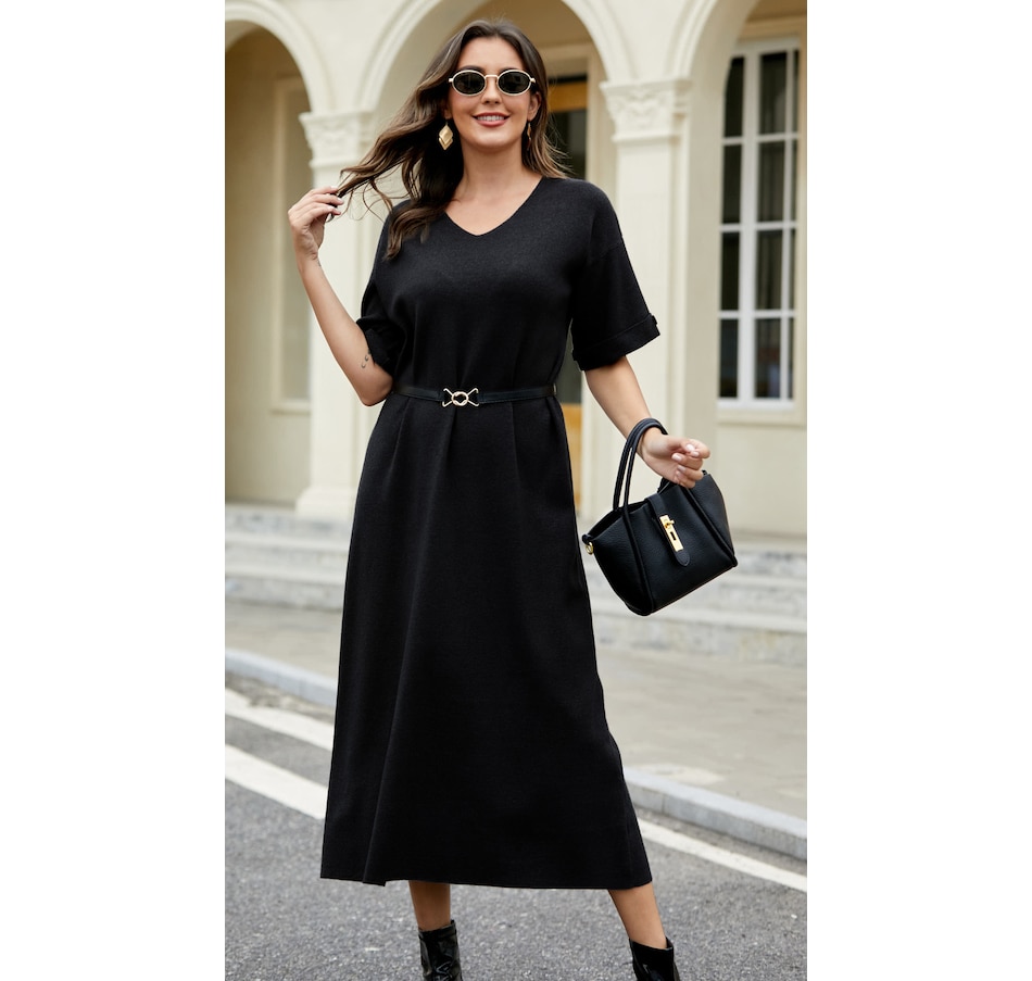 Image 104422_BLK.jpg, Product 104-422 / Price $89.88, Orange Fashion Mila's Knit Dress from Orange Fashion Village on TSC.ca's Fashion department