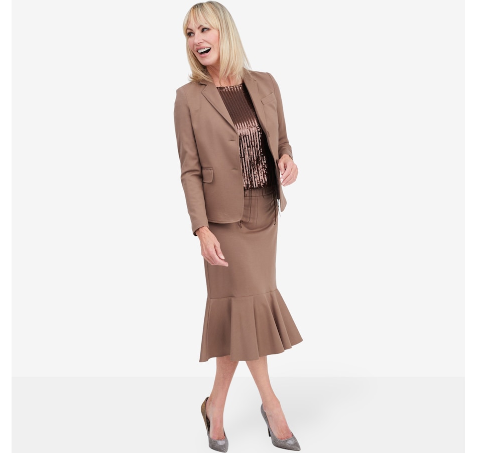 Image 104433_ALTMORE4.jpg, Product 104-433 / Price $99.88, Brian Bailey Ponte Flounce Skirt from Brian Bailey on TSC.ca's Fashion department