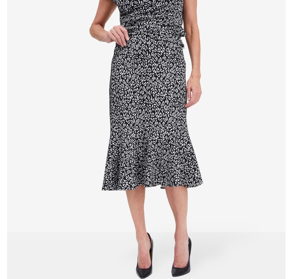 Image 104433_LEP.jpg, Product 104-433 / Price $99.88, Brian Bailey Ponte Flounce Skirt from Brian Bailey on TSC.ca's Fashion department