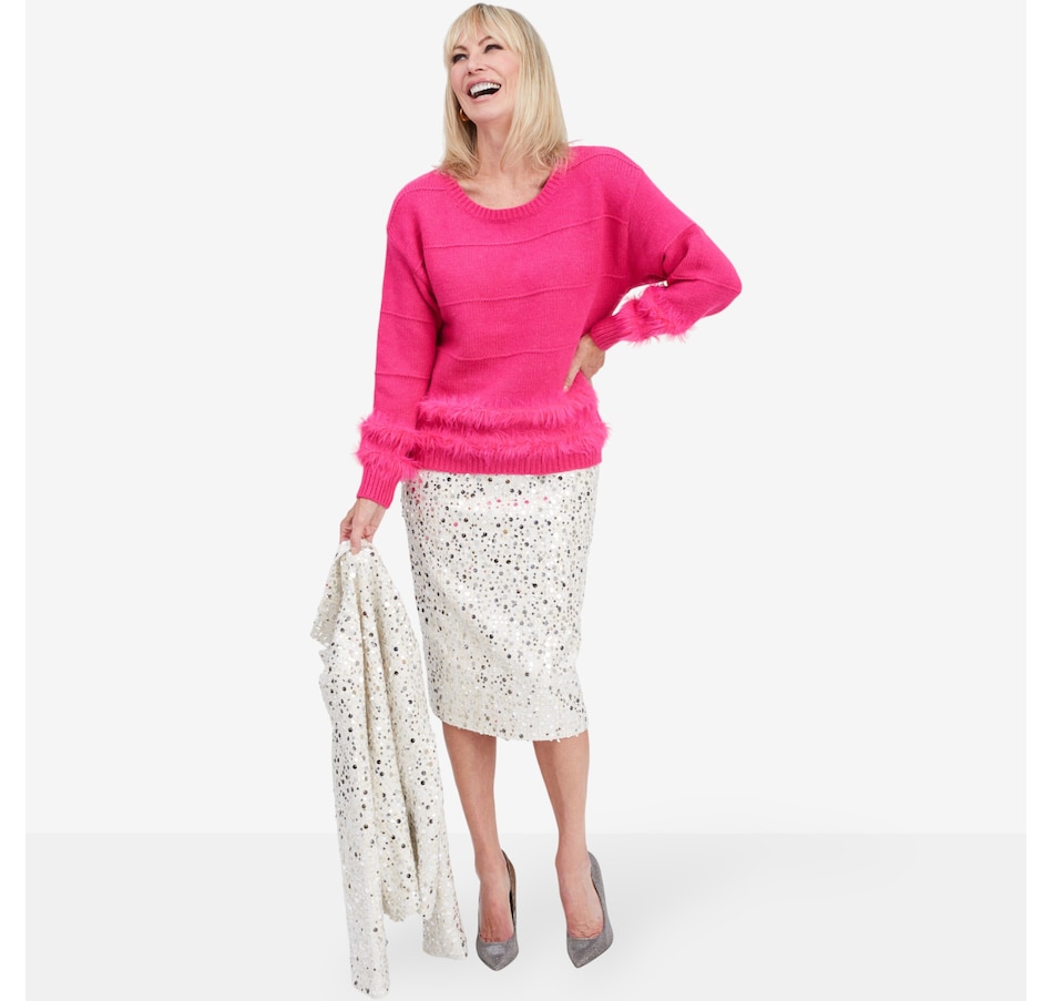 Image 104436_ALTMORE2.jpg, Product 104-436 / Price $130.00, Brian Bailey Faux Fur Trim Sweater from Brian Bailey on TSC.ca's Fashion department