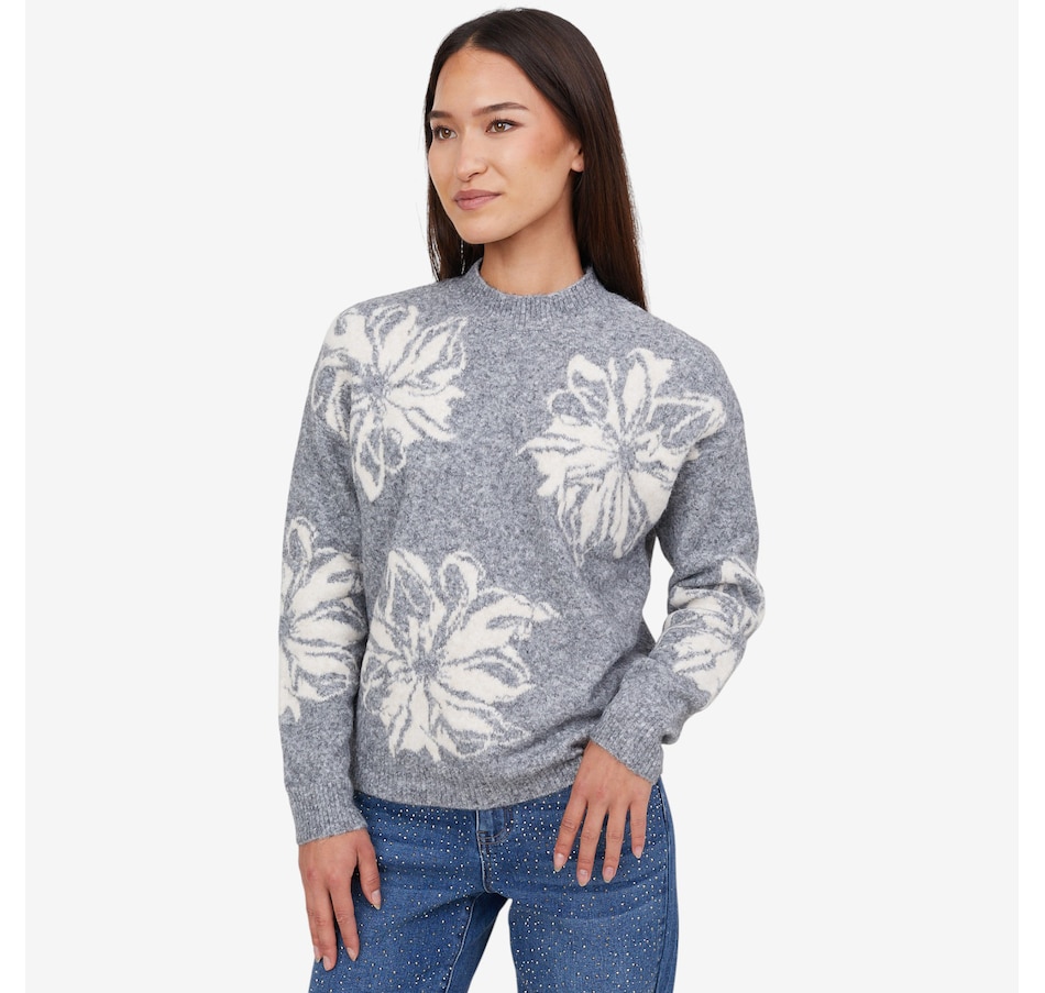 Image 104437_IVG.jpg, Product 104-437 / Price $140.00, Brian Bailey Graphic Flower Sweater from Brian Bailey on TSC.ca's Fashion department