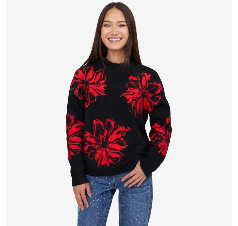 Image 104437_REB.jpg, Product 104-437 / Price $140.00, Brian Bailey Graphic Flower Sweater from Brian Bailey on TSC.ca's Fashion department