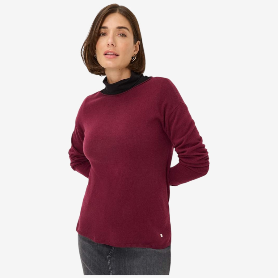 Image 104442_MULBU.jpg, Product 104-442 / Price $268.00, Brax Liz Merino Cashmere Sweater from Brax on TSC.ca's Fashion department
