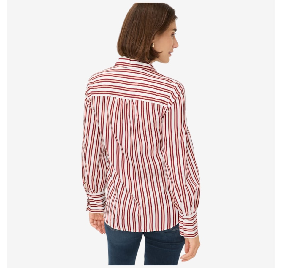 Image 104444_ALTMORE2.jpg, Product 104-444 / Price $248.00, Brax Viscose Stripe Top from Brax on TSC.ca's Fashion department