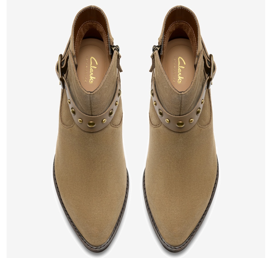 Image 104455_ALTMORE3.jpg, Product 104-455 / Price $200.00, Clarks Morzine Buckle Suede Ankle Boot from Clarks Footwear on TSC.ca's Shoes department