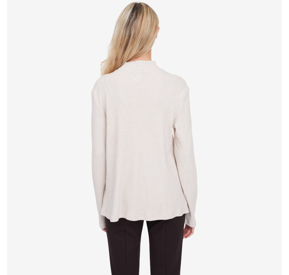 Image 104506_ALTMORE2.jpg, Product 104-506 / Price $69.99, Marallis Soft Mock Neck Sweater Knit Flare Top from Marallis on TSC.ca's Fashion department