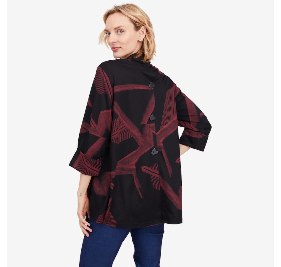 Image 104511_ALTMORE2.jpg, Product 104-511 / Price $39.88, Red Coral Graphic Button Detail Blouse from Red Coral Fashions on TSC.ca's Fashion department
