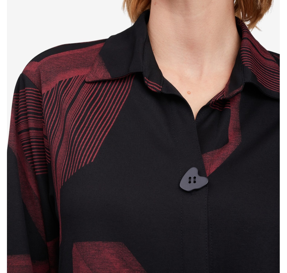 Image 104511_ALTMORE3.jpg, Product 104-511 / Price $39.88, Red Coral Graphic Button Detail Blouse from Red Coral Fashions on TSC.ca's Fashion department