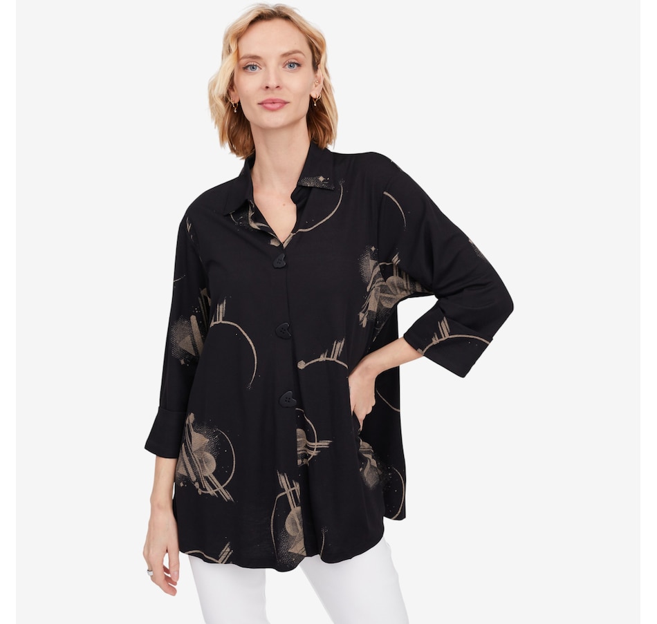 Image 104511_ALTMORE4.jpg, Product 104-511 / Price $39.88, Red Coral Graphic Button Detail Blouse from Red Coral Fashions on TSC.ca's Fashion department