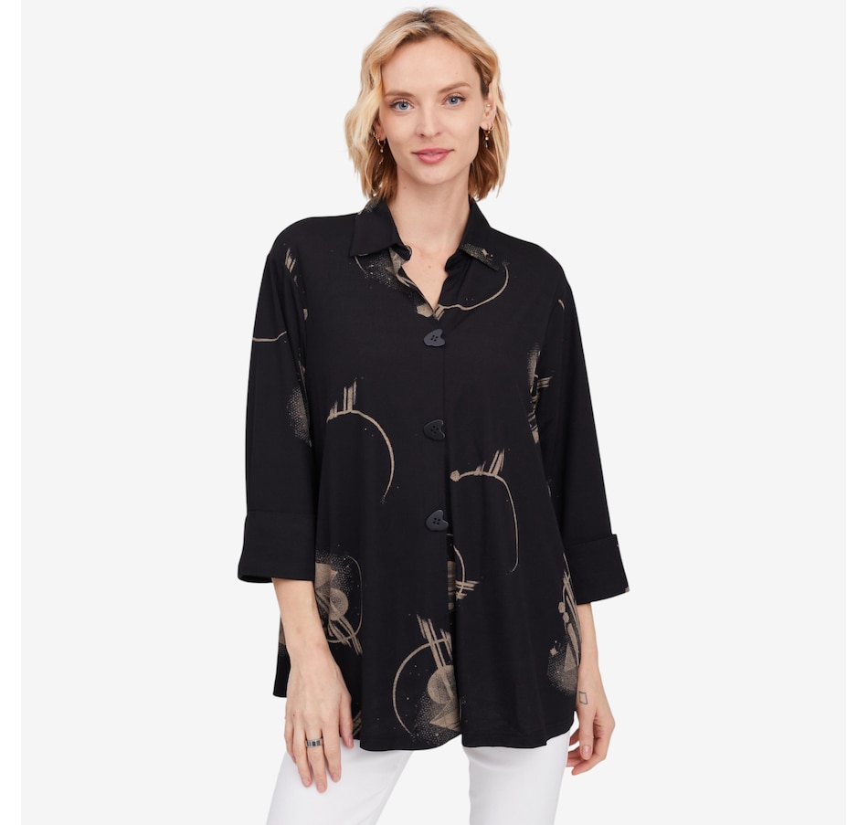 Image 104511_DT.jpg, Product 104-511 / Price $39.88, Red Coral Graphic Button Detail Blouse from Red Coral Fashions on TSC.ca's Fashion department