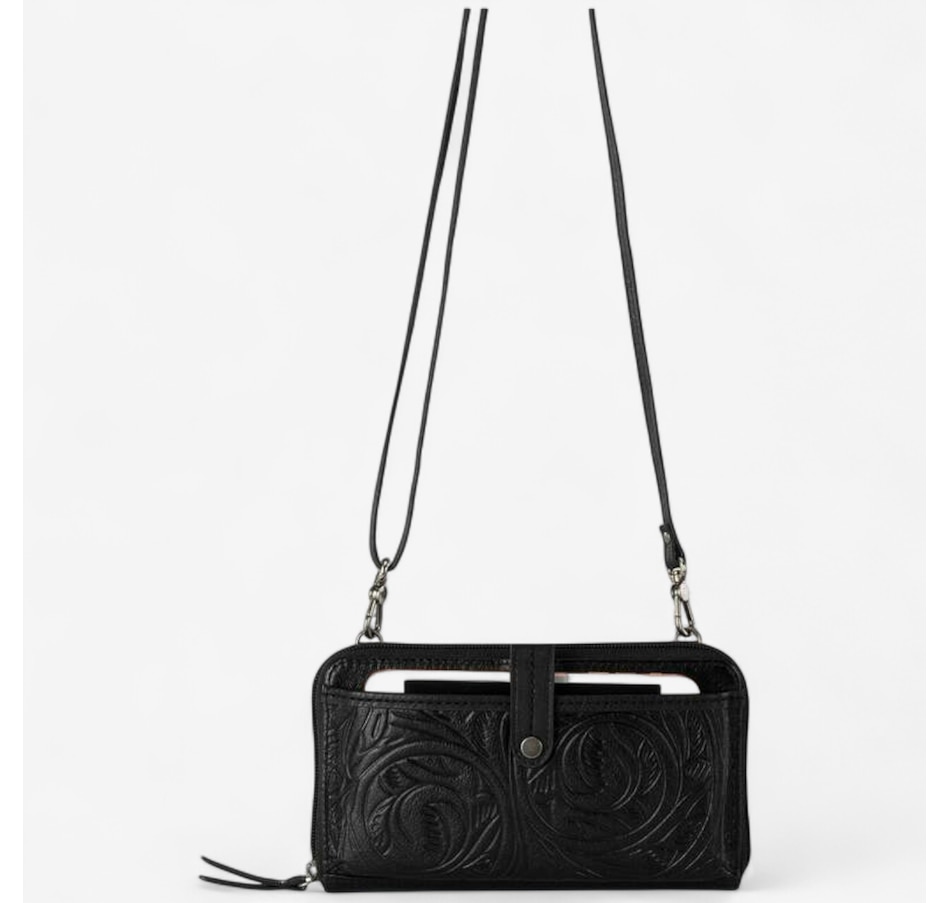 The Sak Iris Large Smartphone Crossbody Bag - Crochet Design With Adjustable Strap, Bamboo Beads