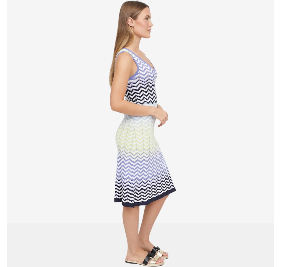 Image 104534_ALTMORE1.jpg, Product 104-534 / Price $155.00, Why Not Zig Zag Knit Sleeveless Long Dress with Side Slits from Why Not on TSC.ca's Fashion department
