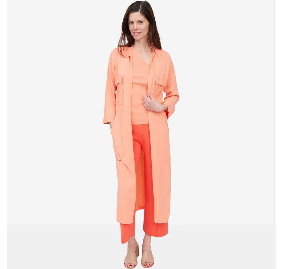 Image 104538_PCH.jpg, Product 104-538 / Price $140.00, Why Not Long Sleeve Cardigan with Pockets and Side Slits from Why Not on TSC.ca's Fashion department