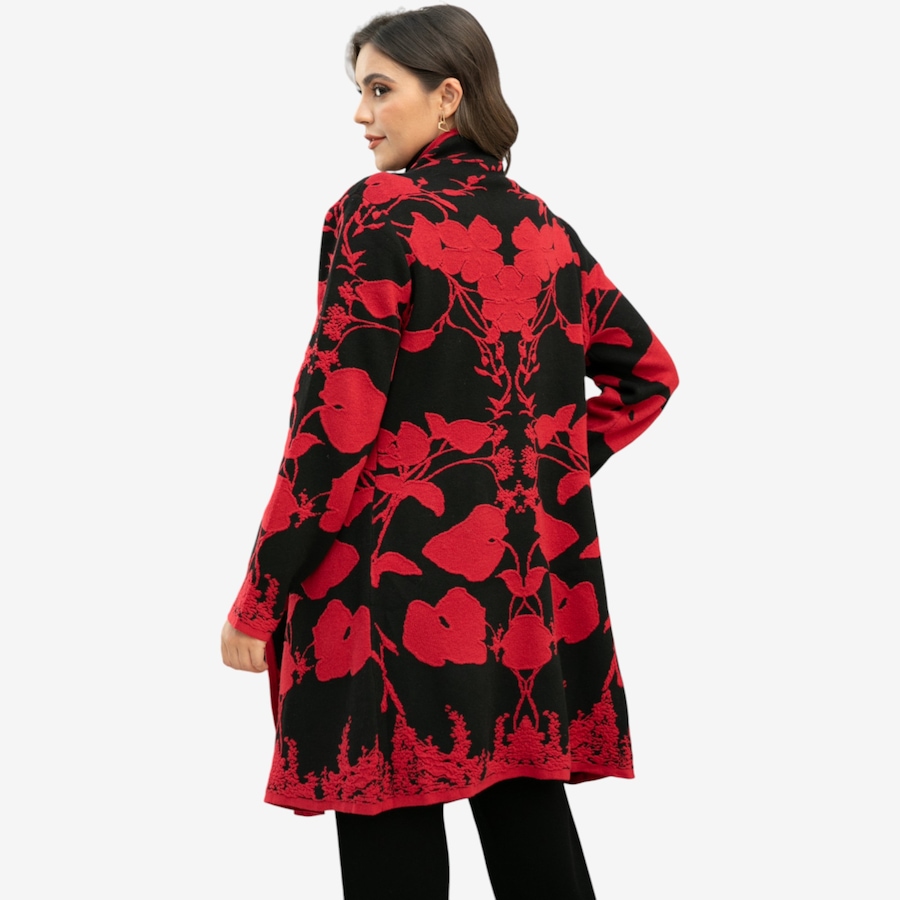 Image 104577_ALTMORE1.jpg, Product 104-577 / Price $59.88, Orange Fashion Village Two-Tone Abstract Floral Jacquard Design Coat from Orange Fashion Village on TSC.ca's Fashion department