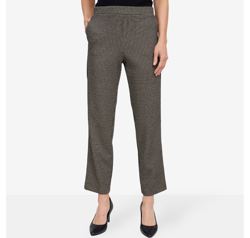 Image 104592_LTTBK.jpg, Product 104-592 / Price $59.88, Mr. Max Shimmer Houndstooth Pant with Piping Detail from Mr. Max on TSC.ca's Fashion department