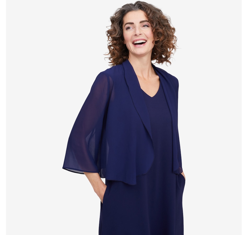 Image 104597_EVEBL.jpg, Product 104-597 / Price $89.99, Mr. Max Chiffon Open Cardigan from Mr. Max on TSC.ca's Fashion department