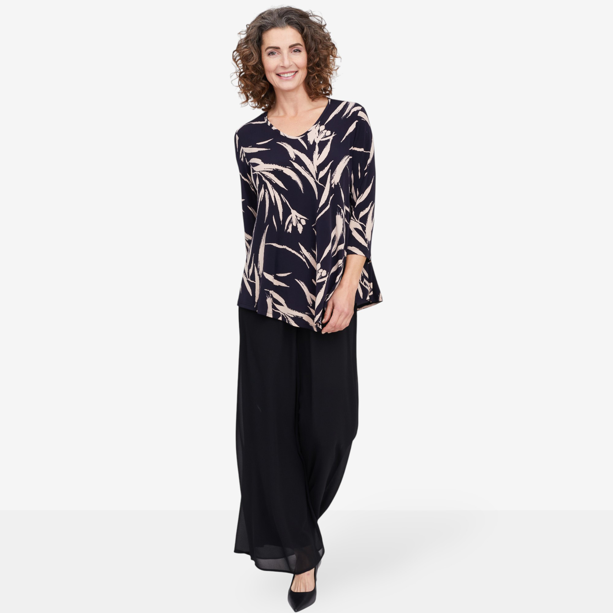 Mr. Max 3/4 Length Sleeve Brazil Knit Swing Top - TSC.ca