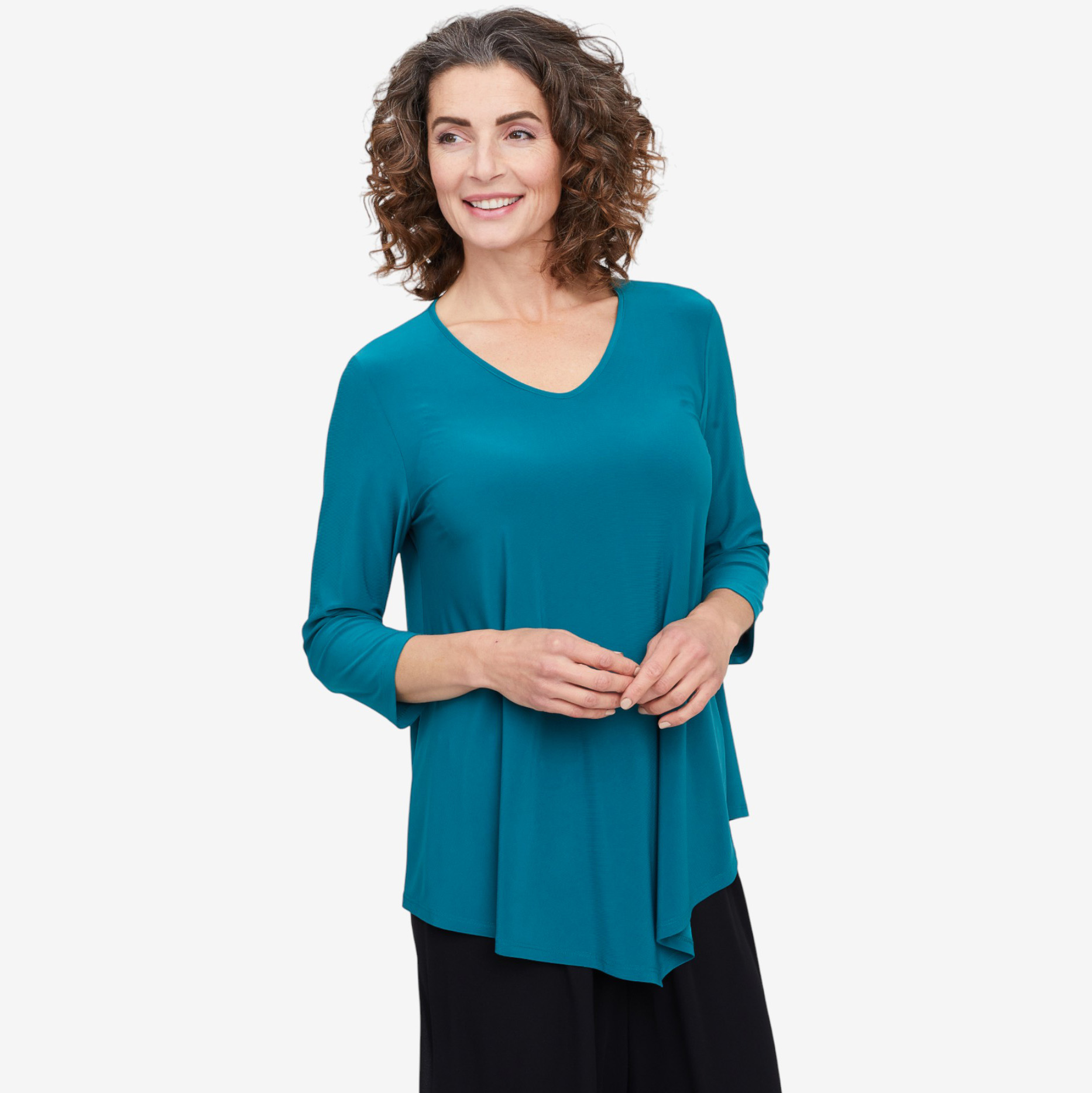 Mr. Max 3/4 Length Sleeve Brazil Knit Swing Top - TSC.ca