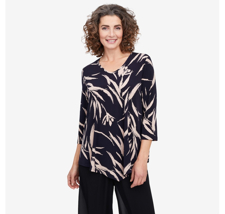 Image 104599_FLP.jpg, Product 104-599 / Price $69.99, Mr. Max 3/4 Length Sleeve Brazil Knit Swing Top from Mr. Max on TSC.ca's Fashion department