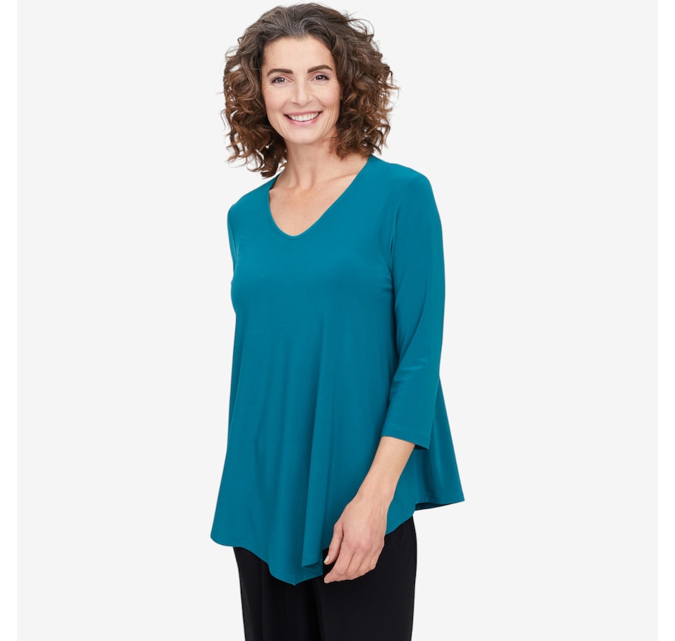 Image 104599_PNE.jpg, Product 104-599 / Price $69.99, Mr. Max 3/4 Length Sleeve Brazil Knit Swing Top from Mr. Max on TSC.ca's Fashion department