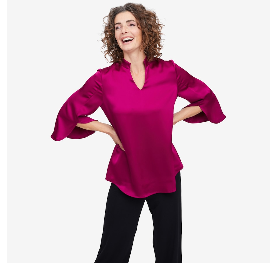 Image 104602_ALTMORE2.jpg, Product 104-602 / Price $89.99, Mr. Max Majestic Satin Tulip Sleeve Top from Mr. Max on TSC.ca's Fashion department
