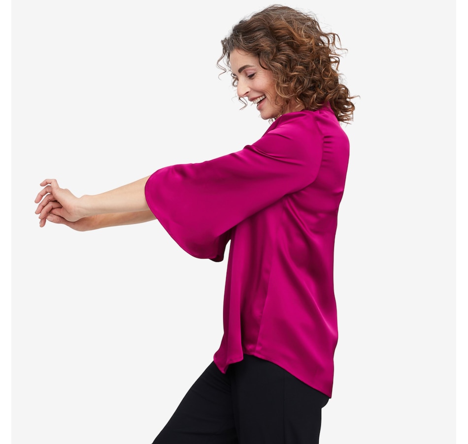 Image 104602_ALTMORE3.jpg, Product 104-602 / Price $89.99, Mr. Max Majestic Satin Tulip Sleeve Top from Mr. Max on TSC.ca's Fashion department