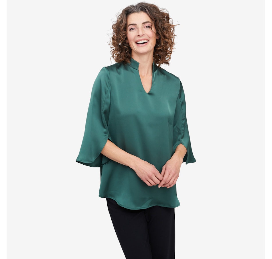 Image 104602_FORS.jpg, Product 104-602 / Price $89.99, Mr. Max Majestic Satin Tulip Sleeve Top from Mr. Max on TSC.ca's Fashion department