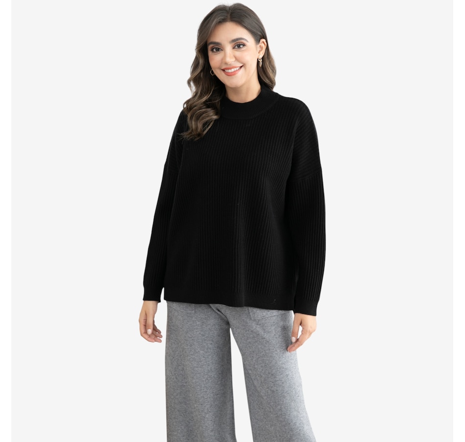 Image 104620_BLK.jpg, Product 104-620 / Price $99.99, Orange Fashion Village Betheny's Ribbed Reverie Sweater from Orange Fashion Village on TSC.ca's Fashion department