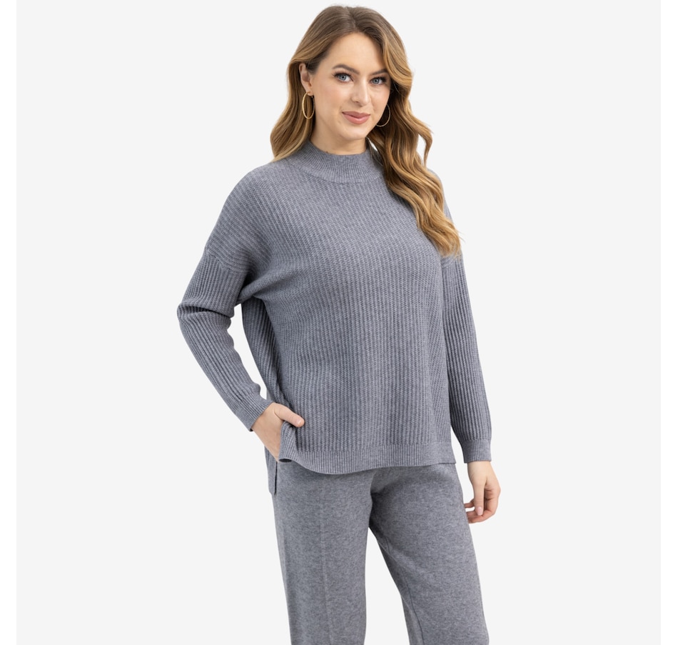 Image 104620_GRY.jpg, Product 104-620 / Price $99.99, Orange Fashion Village Betheny's Ribbed Reverie Sweater from Orange Fashion Village on TSC.ca's Fashion department