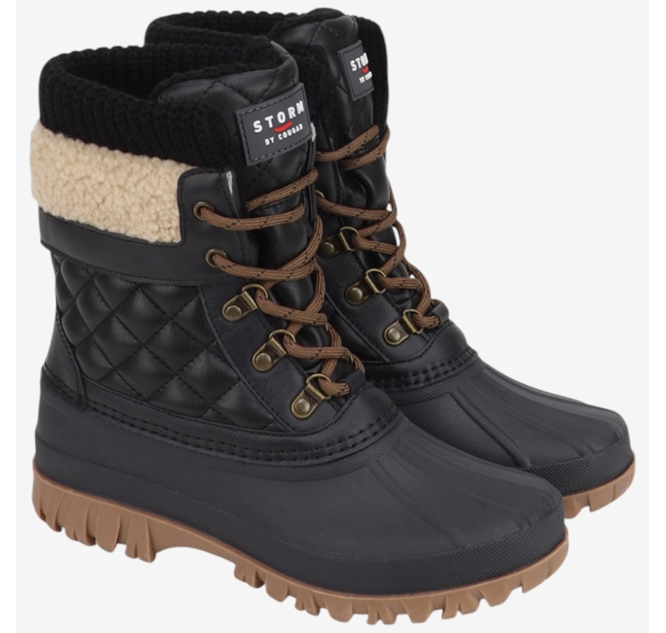 Image 104671_BLK.jpg, Product 104-671 / Price $150.00, Cougar Creek Sweater Cuff Bootie from Cougar Footwear on TSC.ca's Shoes department