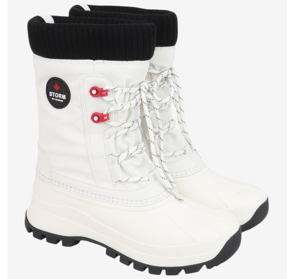 Image 104674_WHT.jpg, Product 104-674 / Price $150.00, Cougar Fayth Sweater Cuff Bootie from Cougar Footwear on TSC.ca's Shoes department