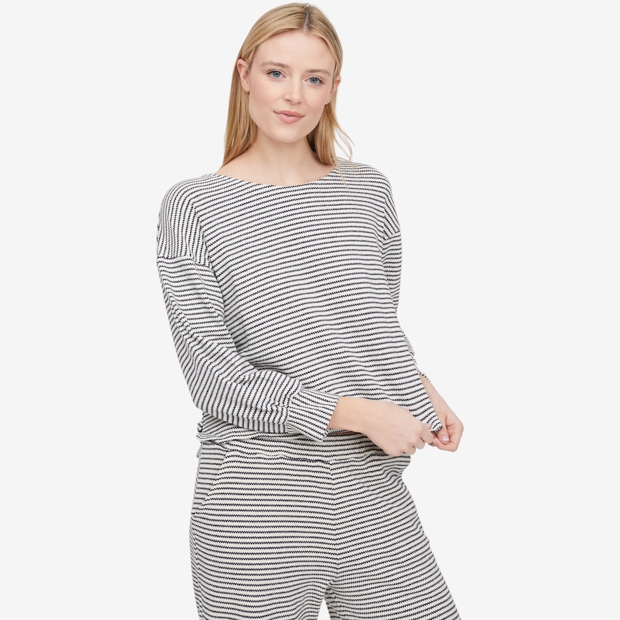 Image 104676_ALTMORE4.jpg, Product 104-676 / Price $54.88, M Made In Italy Striped Tunic Length Long Sleeve Sweatshirt from M Made in Italy on TSC.ca's Fashion department