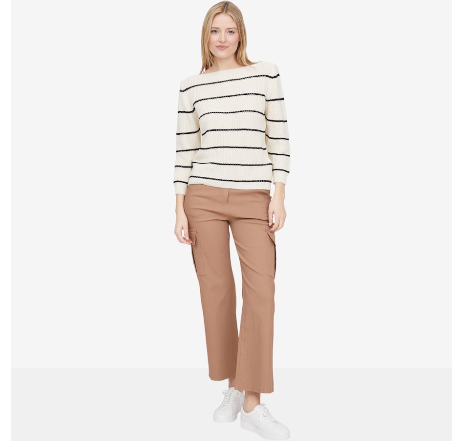 Image 104679_ALTMORE2.jpg, Product 104-679 / Price $75.00, M Made in Italy Knit Striped Boat Neck Sweater from M Made in Italy on TSC.ca's Fashion department