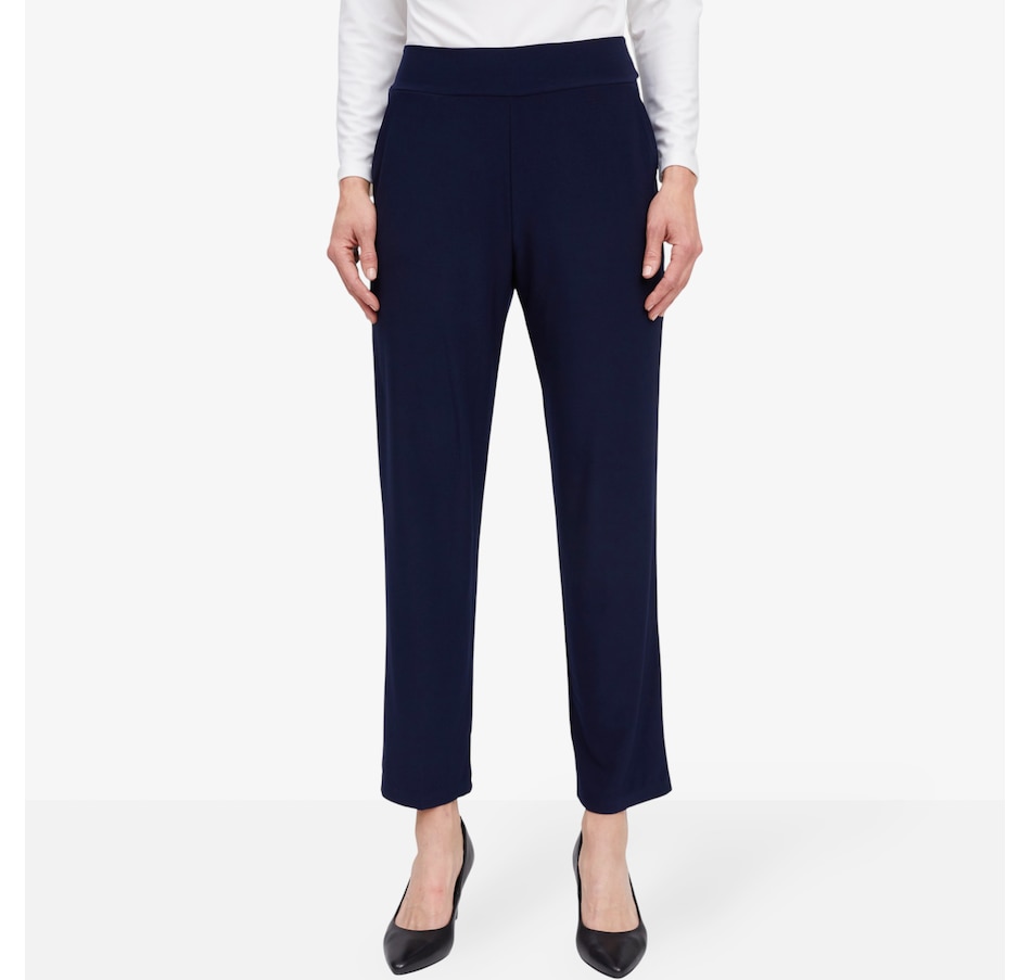 Image 104696_NVY.jpg, Product 104-696 / Price $34.88, Kim & Co. Deluxe Brazil Knit Lyla Narrow Leg Pant with Pockets from Kim & Co. on TSC.ca's Fashion department