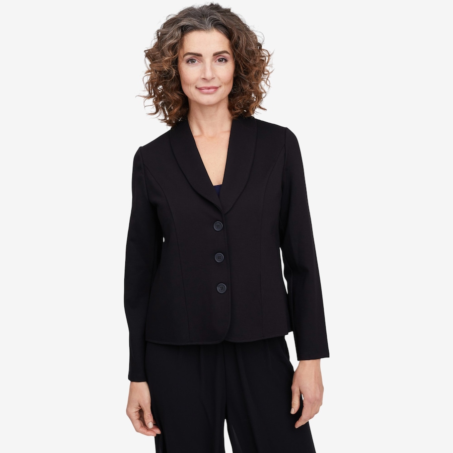 Image 104706_BLK.jpg, Product 104-706 / Price $44.88, Kim & Co. Stretch Ponte Long Sleeve Jacket from Kim & Co. on TSC.ca's Fashion department