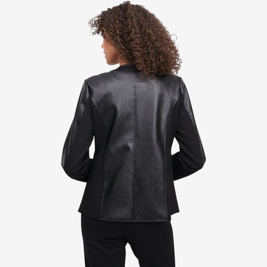 Image 104714_ALTMORE3.jpg, Product 104-714 / Price $199.99, Jhoan Sebastian Grey Spring Faux Leather Jacket with Knit Combo from Jhoan Sebastian Grey on TSC.ca's Fashion department