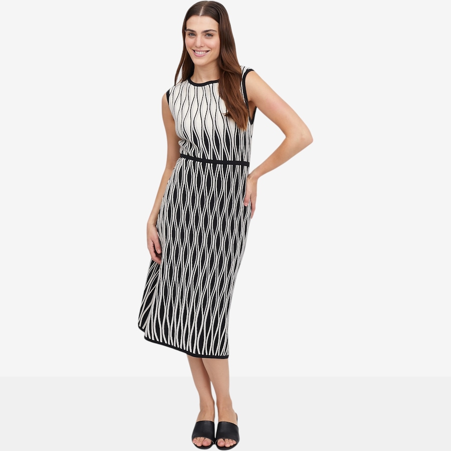 Image 104720_BLK.jpg, Product 104-720 / Price $49.88, Jhoan Sebastian Grey Diamond Ottoman Pattern Knit Dress from Jhoan Sebastian Grey on TSC.ca's Fashion department