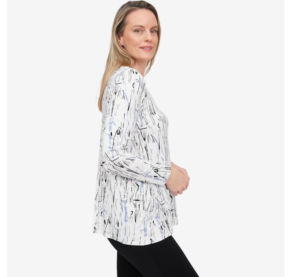Image 104730_ALTMORE1.jpg, Product 104-730 / Price $69.88, Wynne Style Fluid V-Neck Butterfly Tee from Wynnelayers on TSC.ca's Fashion department