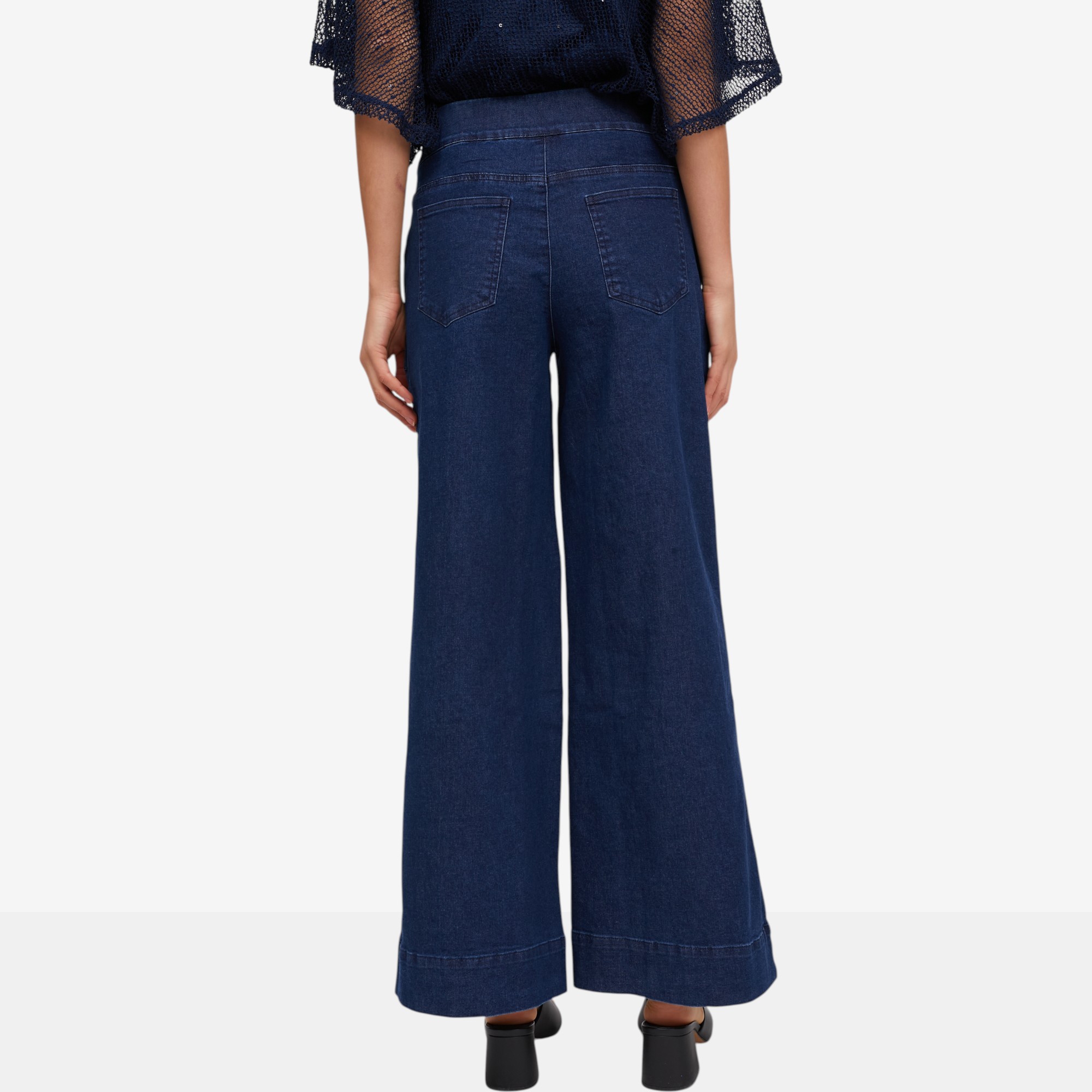 Hailey Lyn Wide Leg Denim Elastic Waist Pant - TSC.ca
