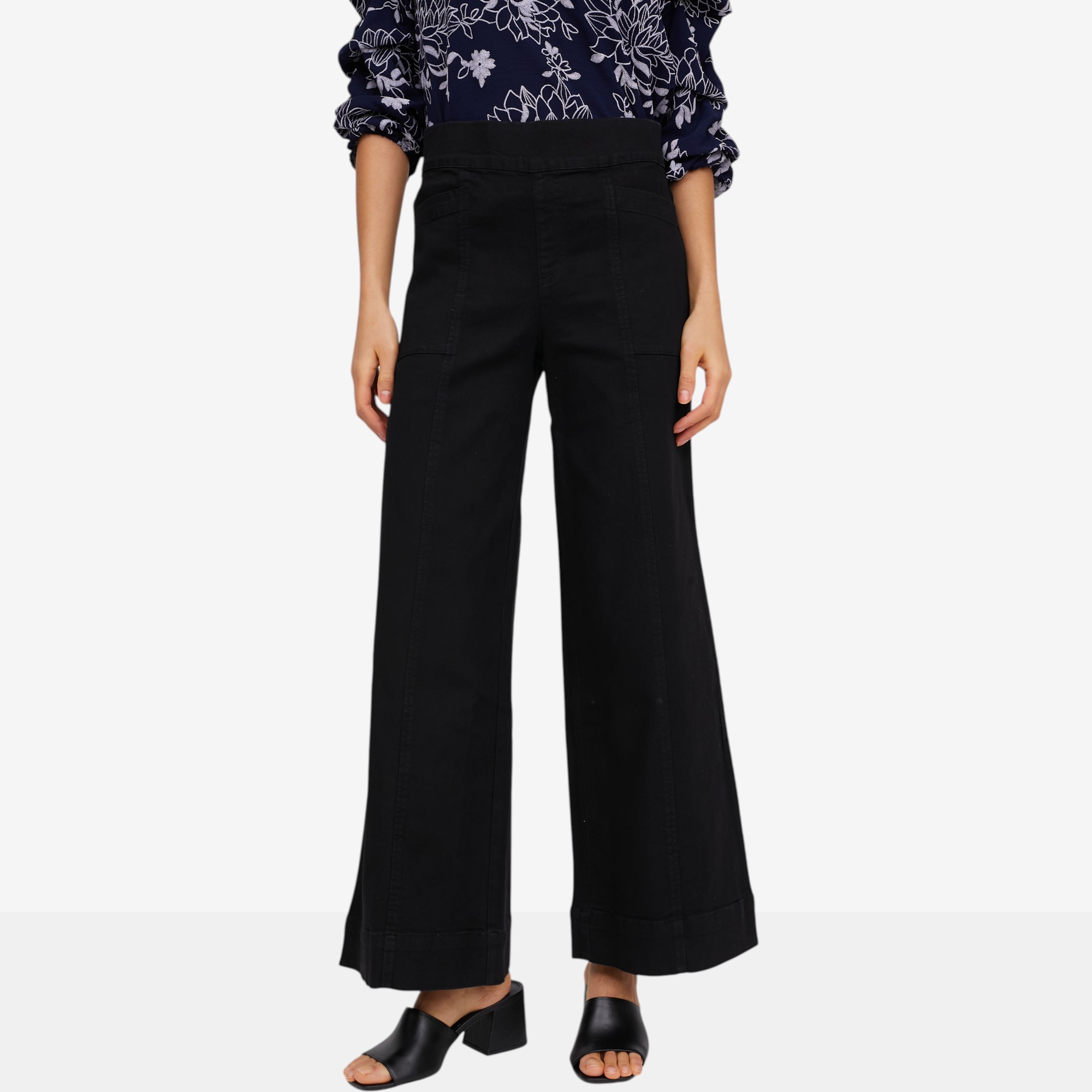 Hailey Lyn Wide Leg Denim Elastic Waist Pant - TSC.ca