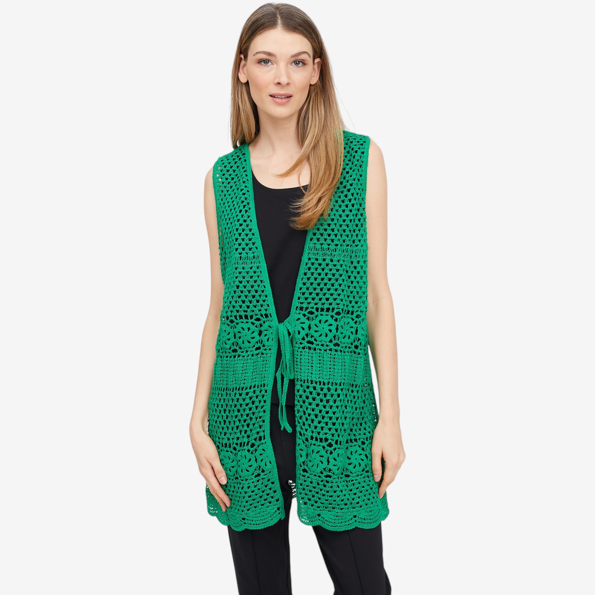 Hailey Lyn Crochet Cardigan Vest - TSC.ca