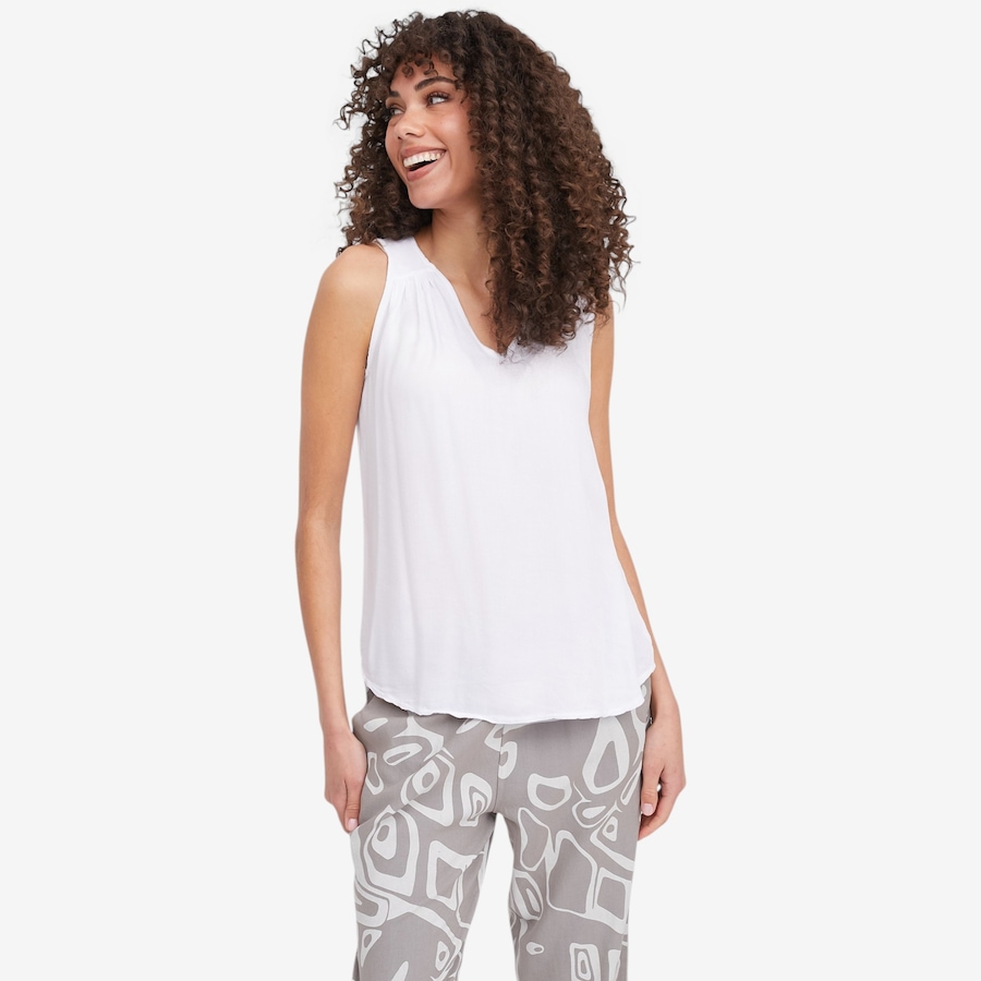 Image 104765_WHT.jpg, Product 104-765 / Price $24.88, M Made In Italy V-Neck Sleeveless Top with High-Low Hemline from M Made in Italy on TSC.ca's Fashion department