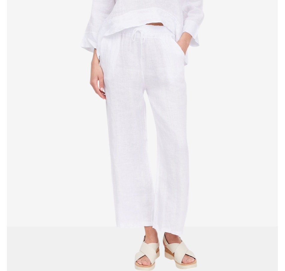 Image 104766_WHT.jpg, Product 104-766 / Price $110.00, M Made In Italy Pull-On Straight Leg Pant with Pockets from M Made in Italy on TSC.ca's Fashion department