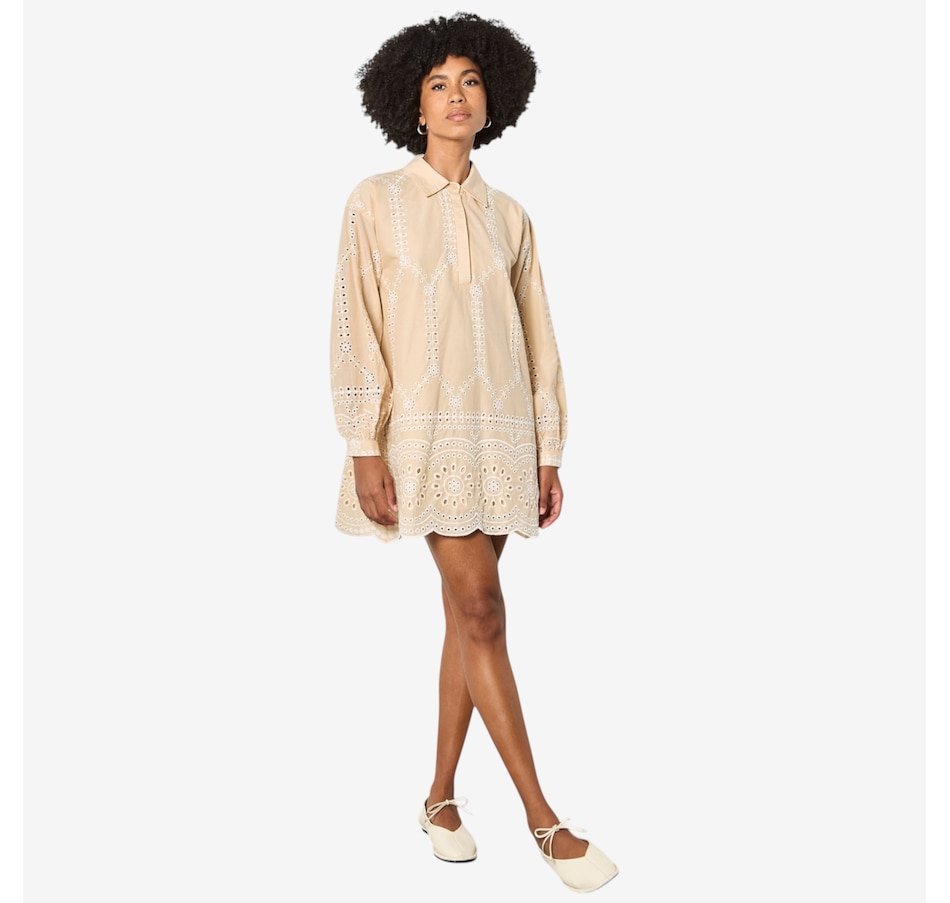 Image 104770_ALTMORE2.jpg, Product 104-770 / Price $160.00, Apricot Contrast Broderie Shirt Dress from Apricot on TSC.ca's Fashion department