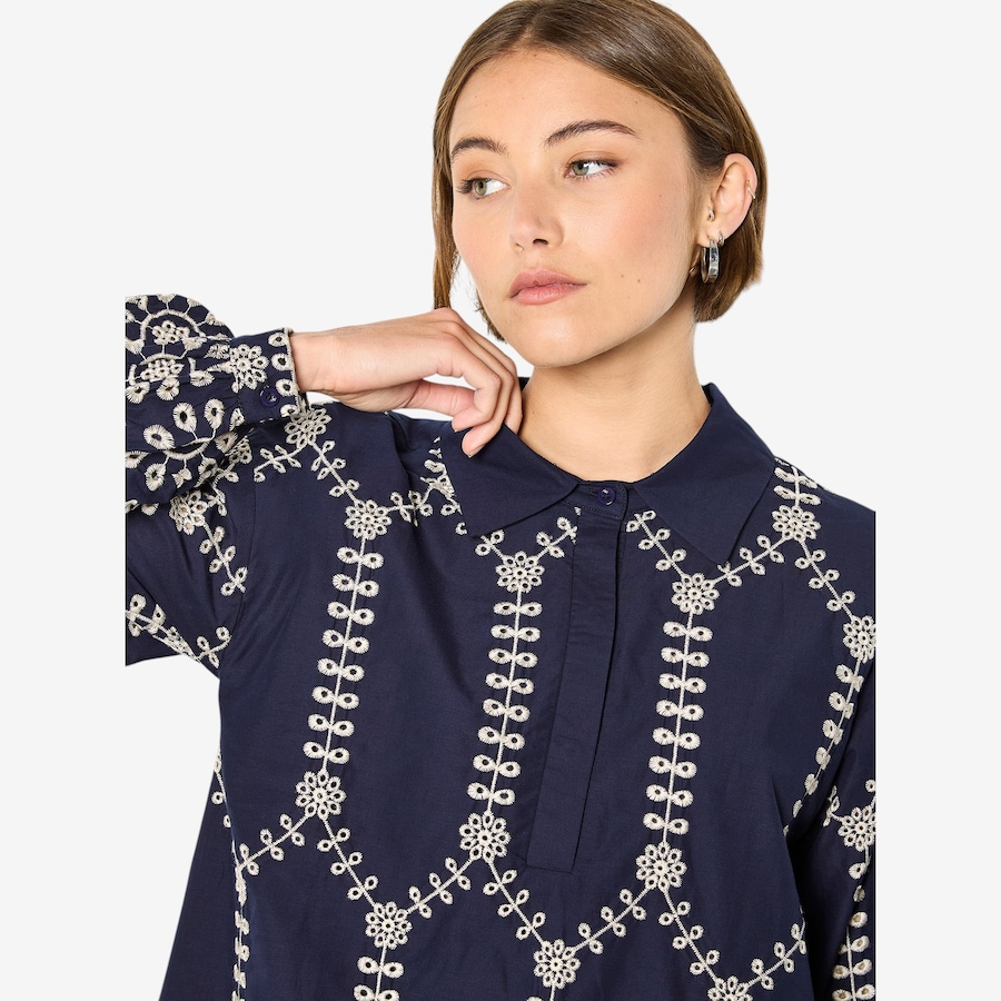 Image 104770_NVY.jpg, Product 104-770 / Price $94.88, Apricot Contrast Broderie Shirt Dress from Apricot on TSC.ca's Fashion department